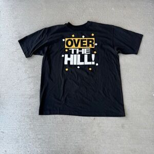 hanes 50/50 men's over the hill short sleeve t shirt black size XL